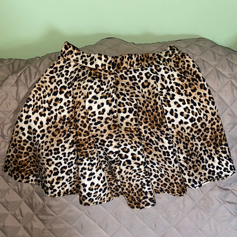 Cheetah print skirt set